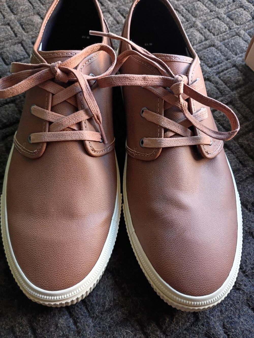 TOMS Brown Leather Like Casual Sneaker Loafers Men's Shoes - Size 12M